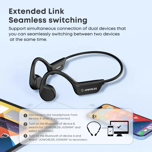 Miniatura 8 de Auriculares de oído abierto Bluetooth inalámbricos, IP68 impermeables de conducción ósea Bluetooth, auriculares inalámbricos Bluetooth, auriculares