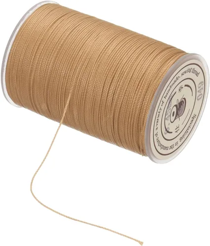 Miniatura 132 de MECCANIXITY Cordón encerado de poliéster encerado de 0.020 in, cuerda de cera de 175 yardas para hacer pulseras, collares, cuentas, joyería y Negro