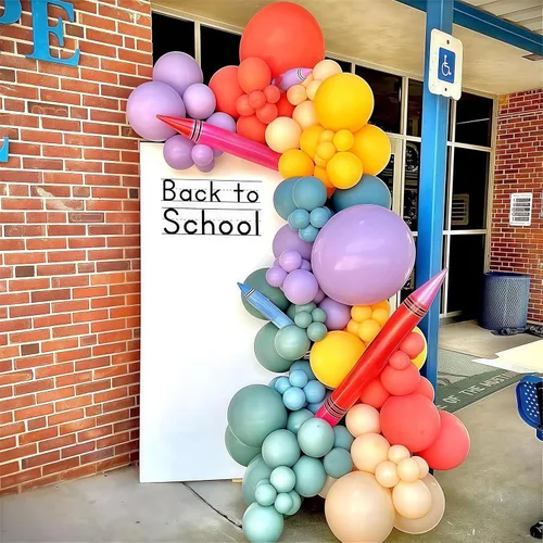 Miniatura 7 de Kit de arco de globos de baloncesto, kit de guirnalda de globos naranja y negro plateado con globos de estrella en explosión, kit de globos