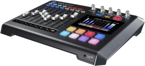 Miniatura 4 de TASCAM Mezclador de transmisión de podcasts Mixcast 4, grabadora e interfaz de audio USB: cuatro entradas de micrófono XLR/TRS, pantalla táctil