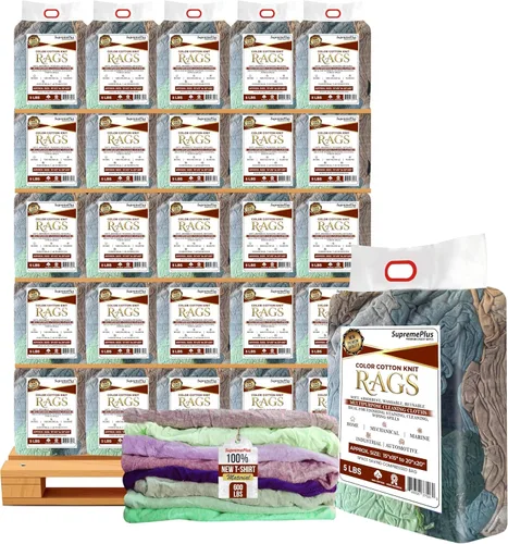 Miniatura 15 de Trapos de limpieza de punto de color premium – Compra trapos a granel para talleres, mecánicos, pintores y uso doméstico, trapos de algodón