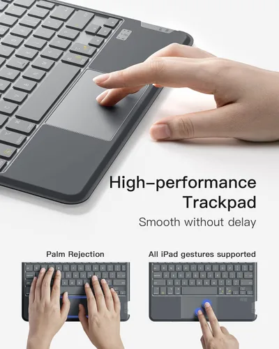 Miniatura 5 de Inateck KB04111 gris para iPad Pro de 11 pulgadas (1ª/2ª/3ª/4ª generación), Air 11 pulgadas M4/M3/M2, Air 5/4 10.9 pulgadas (2022/2020) - Funda