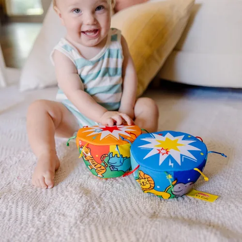 Miniatura 5 de Melissa & Doug K's Kids Bongo Drums - Instrumento musical suave, multicolor, 1 EA