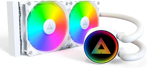 Miniatura 23 de MONTECH HyperFlow Digital 240 - Enfriador líquido de CPU, AIO de 9.449 in con bomba de 3100 RPM, 2 ventiladores E28 ARGB de 4.724 in, pantalla