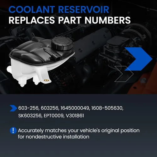 Miniatura 3 de Tanque de depósito de refrigerante del motor 603-256 compatible con Mercedes-Benz GL320 GL350 GL450 GL500 GL550 ML320 ML350 ML450 ML500 ML550 SLS