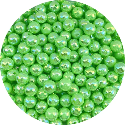 Miniatura 19 de Jmassyang 200 cuentas de perlas brillantes de 0.394 pulgadas (0.394 in), color AB, redondas, de plástico, acrílico, espaciador, manualidades