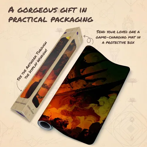 Miniatura 5 de I Am No Man (cosido) – Alfombra de juego MTG de Anato Finnstark – Compatible con Magic the Gathering Playmat – Diseños artísticos originales