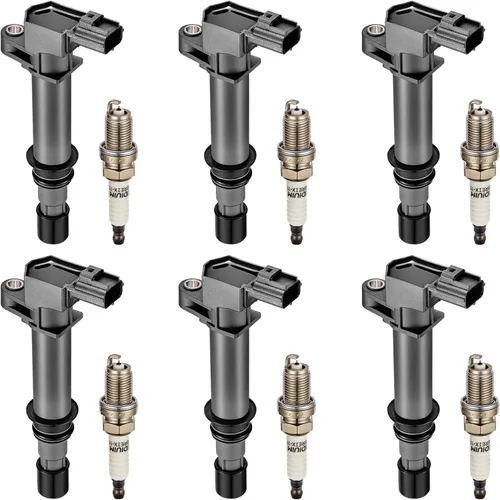 Miniatura 42 de BDFHYK Paquete de bobinas de encendido UF535 y bujías de iridio 95983 compatibles con Mercedes-Benz C230 C280 CLK350 E350 ML350 SLK280 Dodge