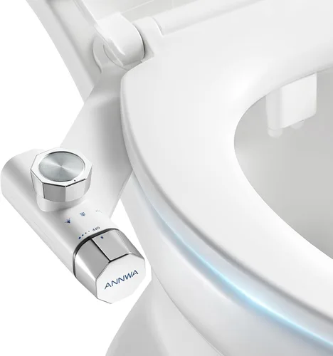 Daul Clean - Accesorio de bidé no eléctrico para asiento de inodoro, boquillas limpias, 3 modos, presión de agua ajustable, accesorio para asiento