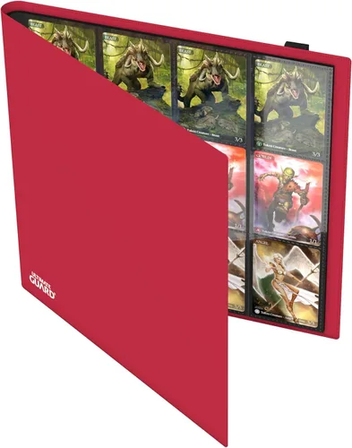 Miniatura 4 de Ultimate Guard Flexxfolio 12 bolsillos laterales para almacenamiento de tarjetas coleccionables de hasta 480 tarjetas, colección de tarjetas Rojo