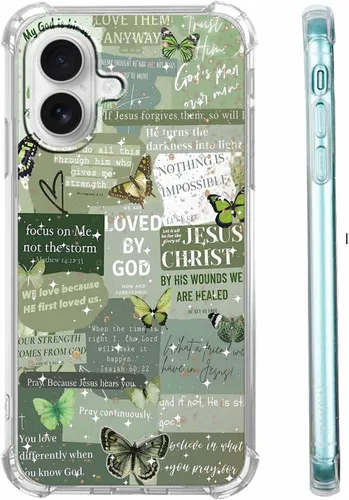 Miniatura 57 de Funda para Celular con Versículos de la Biblia, Colocación de Citas Cristianas de Jesús, Diseño Collage, Funda Protectora Suave de TPU de Moda