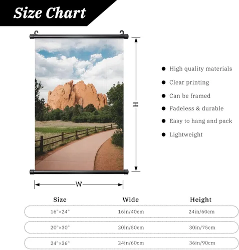 Miniatura 3 de Pósteres colgantes personalizados para pared, añade tu propio texto personalizado, imagen de texto personalizado, pintura de pergamino colgante