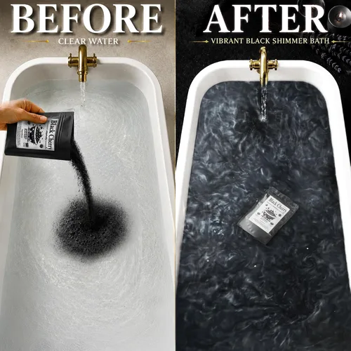 Miniatura 2 de Bomba de baño brillante de cereza negra en una bolsa - Bombas de baño perfumadas hechas a mano para mujeres, niños y hombres - Bombas de baño