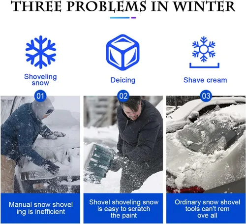 Miniatura 6 de Fekey&JF - Guante raspador de hielo para coche, removedor de nieve impermeable, guantes raspadores de nieve con acolchado cálido y agarre cómodo