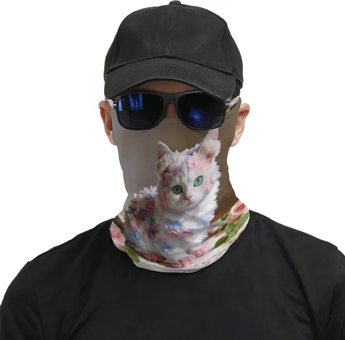 Miniatura 3 de Flannel Face Scarf Cover Ear Loop Hole,Outdoors Face Mask for Women Men Sports Yoga Running Hiking Ski Snowboard,Cooling Neck Shield Scarf Cycling