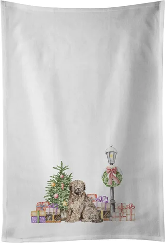 Miniatura 43 de Caroline's Treasures CK8100WTKT - Juego de 2 toallas de cocina con diseño de bulldog francés con diseño de país de las maravillas navideñas