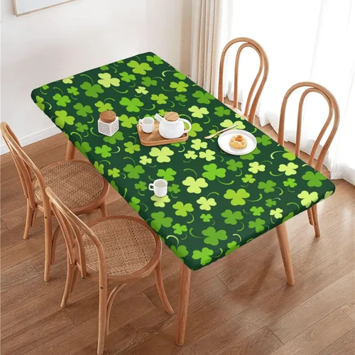 Miniatura 22 de Fiokroo Mantel de hojas de arce otoñales con borde elástico, mantel redondo de Acción de Gracias hoja de otoño lavable reutilizable cubierta de mesa