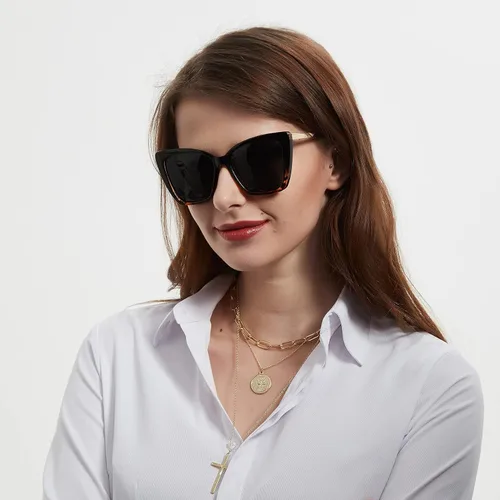 Miniatura 3 de Mosanana Gafas de sol de ojo de gato de gran tamaño para mujer estilo moderno modelo GLAM