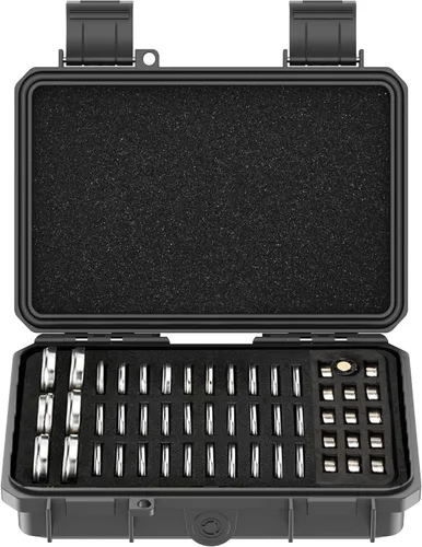 Miniatura 11 de KIWIFOTOS Organizador de baterías C con 15 ranuras para almacenamiento, resistente al agua, IP67, impermeable, celda C, LR14, contenedores alcalinos