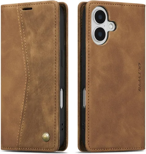 Miniatura 81 de QLTYPRI Para iPhone Air Case Wallet Con Tarjetero, Vintage PU Cuero Kickstand Cierre Magnético A Prueba De Golpes Folio Libro Funda Para IPhone 17