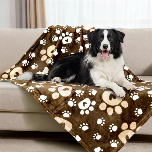 Miniatura 21 de Rezutan Mantas para Perros Grandes, Mantas de Franela para Perros y Gatos Lavables, Suave Manta para Mascotas y Funda para Jaula de Perro, Lindo