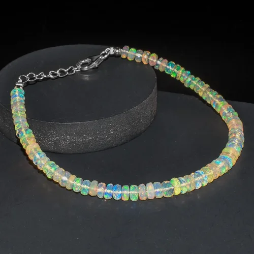 Miniatura 3 de Multi Gemstone Link Choker Bracelet