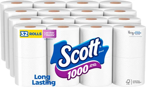 Miniatura 9 de Scott Essential Jumbo Roll JR. Papel higiénico sin núcleo (07006), 2 capas, blanco, con dispensador de papel higiénico Scott Pro Jumbo Roll (JRT)