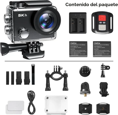 Miniatura 8 de Cámara de acción 4K 30FPS Cámara impermeable subacuática 131 pies con aplicación EIS WiFi Control remoto Tarjeta de 64 GB 170 ° Gran Angular Casco