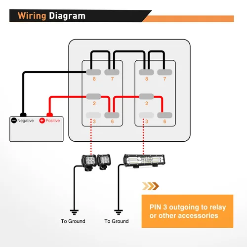 Miniatura 5 de Nilight Panel de interruptor basculante de 2 posiciones, 12V 24V DC, interruptores rojos, aluminio, 5 pines, ON OFF, precableado, impermeable