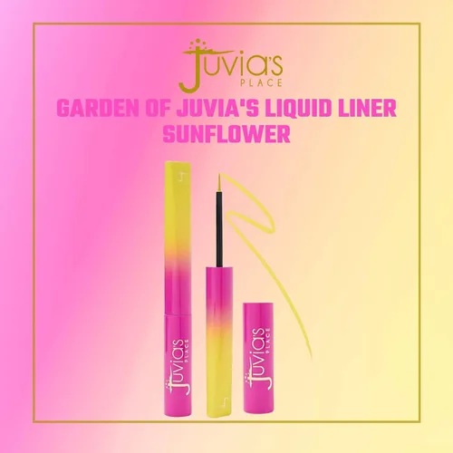Miniatura 5 de Juvia's Place Garden Of Juvia's Liquid Liner Sun Flower - Amarillo neón, maquillaje líquido de color intenso, sin crueldad, a prueba de manchas