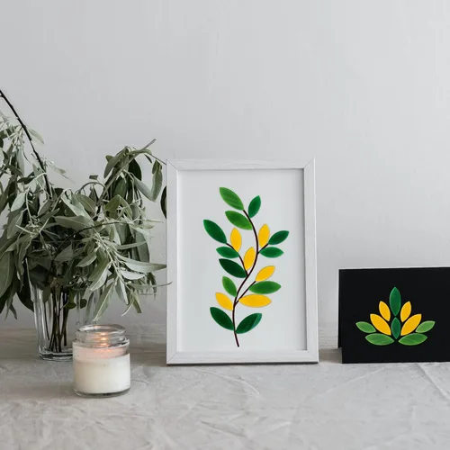 Miniatura 7 de Yoption 100 azulejos de mosaico de pétalos, azulejos cortados a mano con hojas de flores de vidrio para arte y decoración del hogar