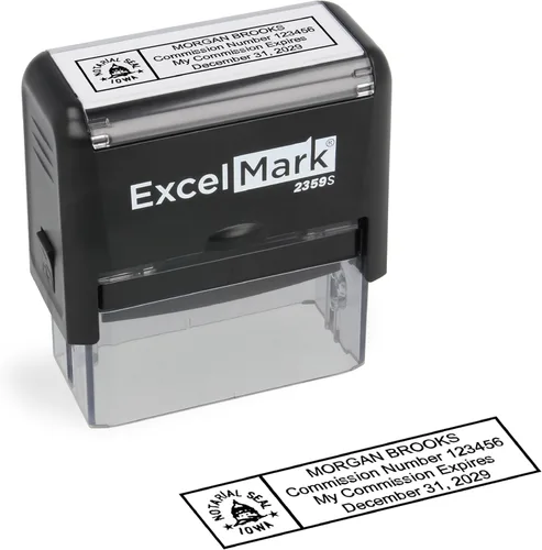 Miniatura 79 de ExcelMark Sello Notarial para los 50 Estados - Sello Oficial del Estado - Texas Negro