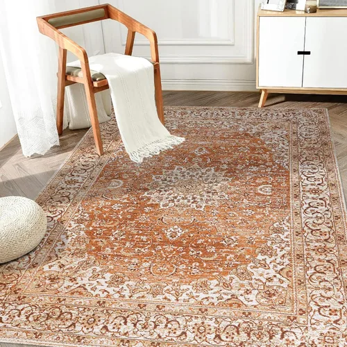 Miniatura 22 de Poboton Alfombras de área lavables a máquina de 8 x 10 pies para sala de estar, dormitorio, alfombra suave y esponjosa, alfombra de suelo