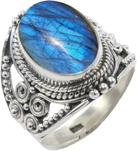 Miniatura 32 de Anillo de Plata Esterlina 925 para Mujeres con Piedra Preciosa Natural, Anillo de Compromiso de Plata Esterlina, Piedra Natal de Junio con Engaste