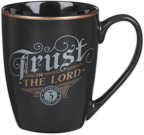 Miniatura 7 de Christian Art Gifts Taza de café de cerámica negra mate – 12 oz. Taza de café y té inspiradora sin plomo ni cadmio para hombres y mujeres