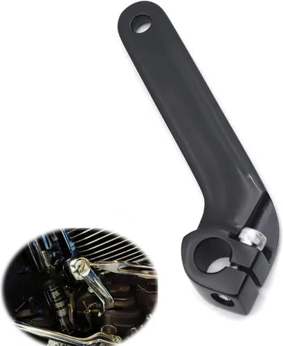 Miniatura 4 de Eje de palanca de cambios interior ajustable compatible con H-D 1982-2018 FLT/Road Glide FLTRX 2015-2020 en negro [P/N: MT268-018-BK]