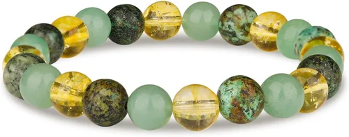 Miniatura 92 de Crystal Vibe Pulseras de cuentas de 0.315 in para mujeres y hombres, pulseras de cristal con piedras preciosas naturales, tamaño elástico ajustable