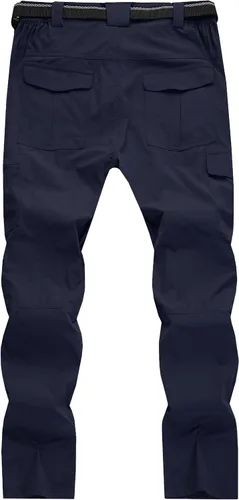 Miniatura 6 de WENRONSTA Pantalones cargo de senderismo para hombre, secado rápido, ligeros, impermeables, 6 bolsillos, para exteriores, pesca, montaña