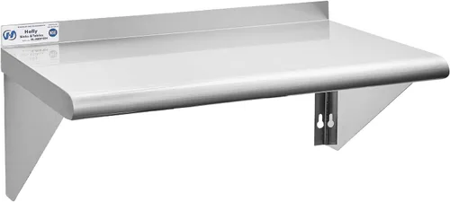 Miniatura 13 de HALLY SINKS & TABLES H Estante de acero inoxidable de 18 x 36 pulgadas, 350 libras, estantería flotante comercial de montaje en pared