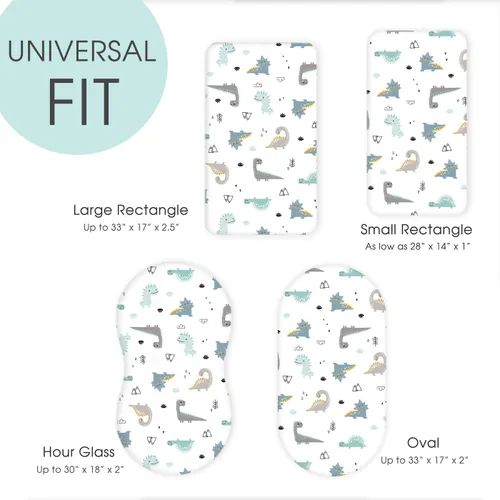 Miniatura 5 de GRSSDER Juego de 2 sábanas elásticas ultra suaves para moisés, ajuste universal para moisés, cesta de moisés ovalada, rectangular, colchón, sábanas