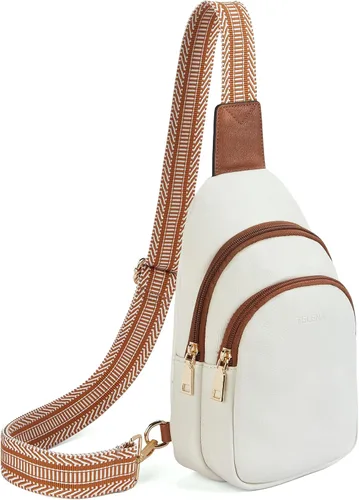 Miniatura 21 de Telena Riñonera pequeña para mujer, de cuero, cangureras, bolsa de pecho para mujer