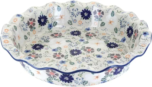 Miniatura 16 de Blue Rose Polish Pottery - Plato para pastel de margaritas azules - 10.5" de diámetro - Plato de cerámica para hornear, para pasteles, quiches