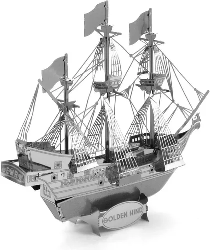 Miniatura 3 de Metal Earth Modelo de metal 3D - Golden Hind Ship