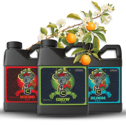 Cronk Nutrients Kit de 3 partes – Alimento vegetal completo para plantas vegetativas y florecidas para hidroponía en interiores y exteriores, suelo
