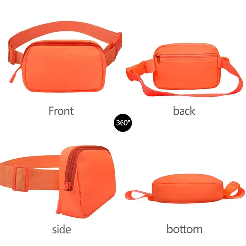 Miniatura 62 de Riñonera cruzada para mujeres y hombres, bolsa para cinturón para senderismo con correa ajustable, riñonera para correr, entrenamiento, deportes