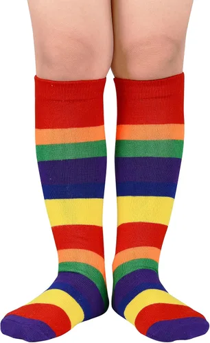American Trends Calcetines deportivos para niños, calcetines de fútbol a rayas hasta la rodilla, calcetines de fútbol de béisbol y sóftbol para