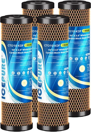 Miniatura 20 de ICEPURE 1 Micron 10" x 2.5" Whole House PFOA/PFOS Carbon Water Filter Cartridge Replacement for DuPont WFPFC8002, WFPFC9001, SCWH-5, WHCF-WHWC