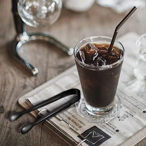 Miniatura 5 de Paquete de 10 pinzas pequeñas de hielo para azúcar, mini pinzas de acero inoxidable para servir aperitivos, para fiestas, café, té, vinos, cocina