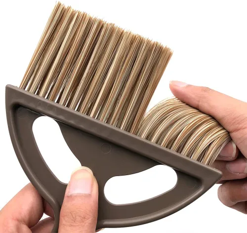 Miniatura 4 de Juego de escoba pequeña y recogedor, mini recogedor y cepillo, juego de escoba de mano y recogedor, mini escoba y recogedor para el hogar, Marrón