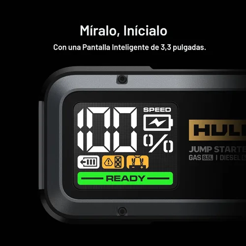 Miniatura 4 de Hulkman Alpha85, Gris Espacial, Arrancador Inteligente de 2000A 74Wh, Amplificador de Batería de Coche Portátil de 12V con Pantalla de 3.3", Paquete